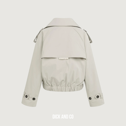 Kort bomberjack met trenchcoatdetails