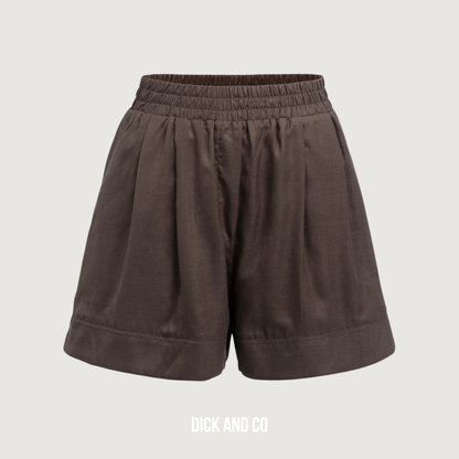 Short met hoge taille en elastische band