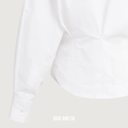 Blouse met tailleaccent en plooidetail