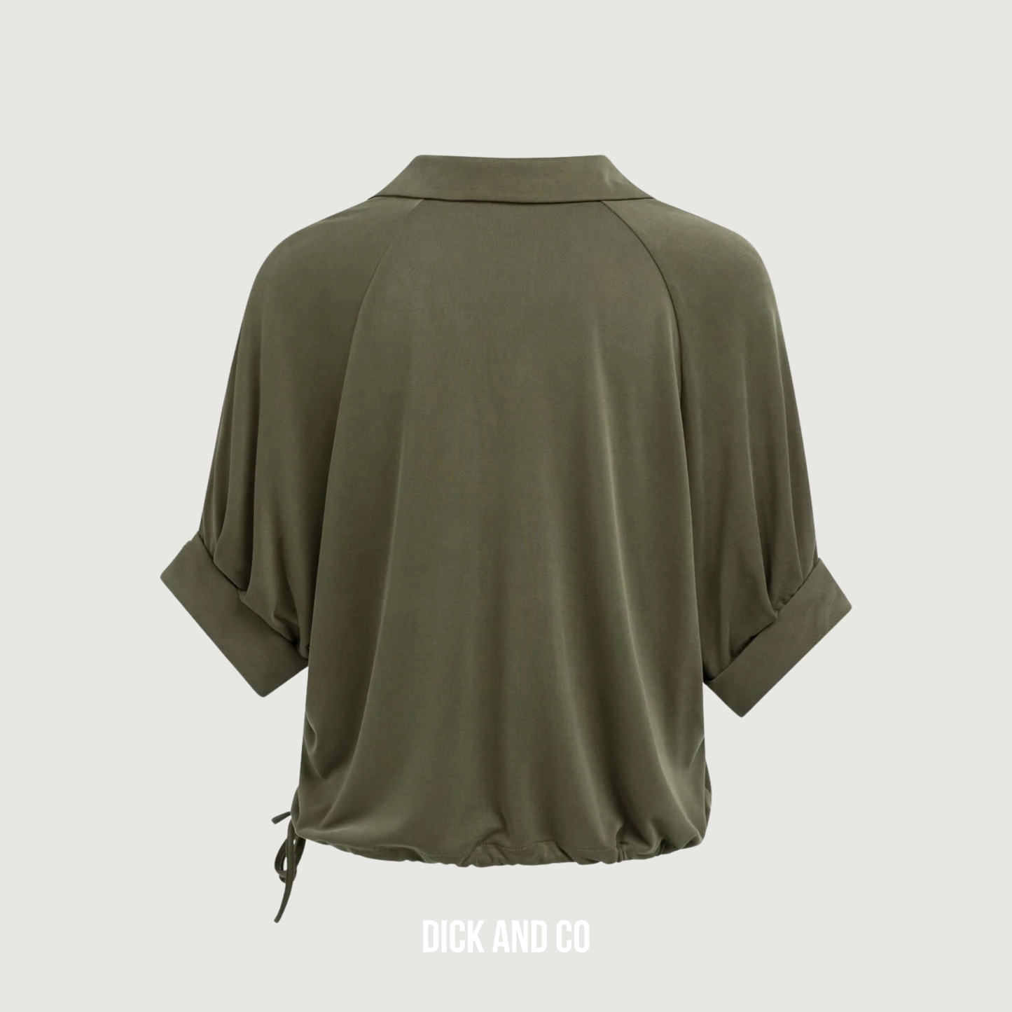 Jersey top met geplooide mouwen