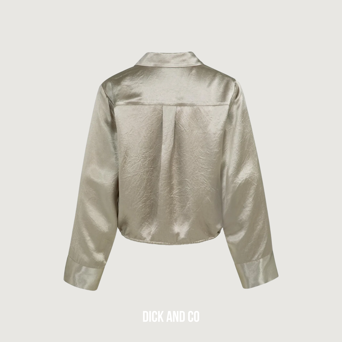 Satijnen blouse met trekkoordzoom
