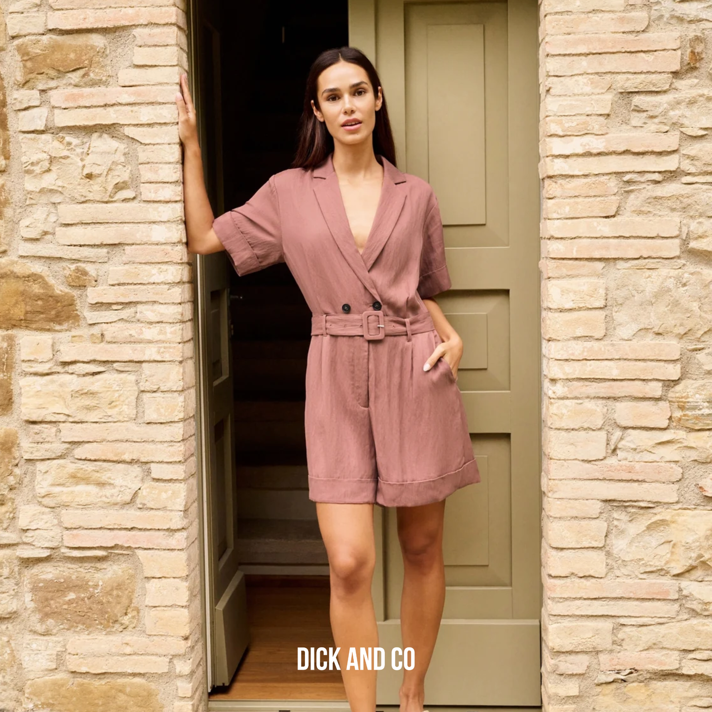 Playsuit met dubbele knopen