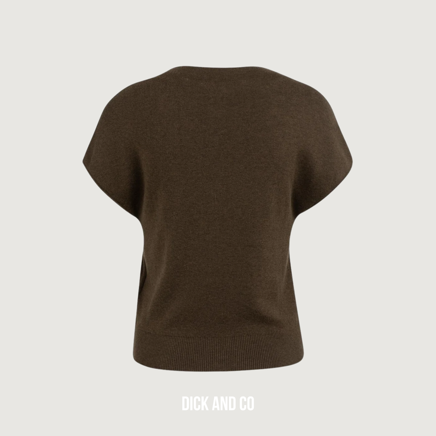 Gebreid vest met korte mouwen