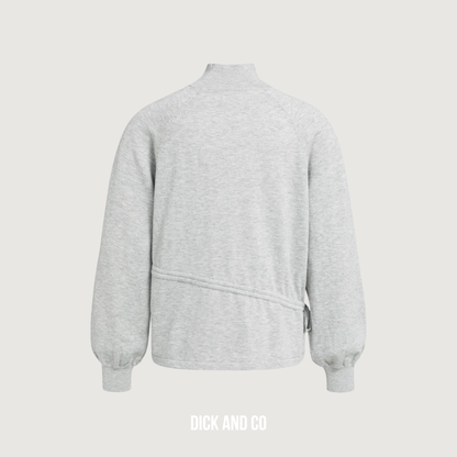Sweater met hoge hals en taillekoord