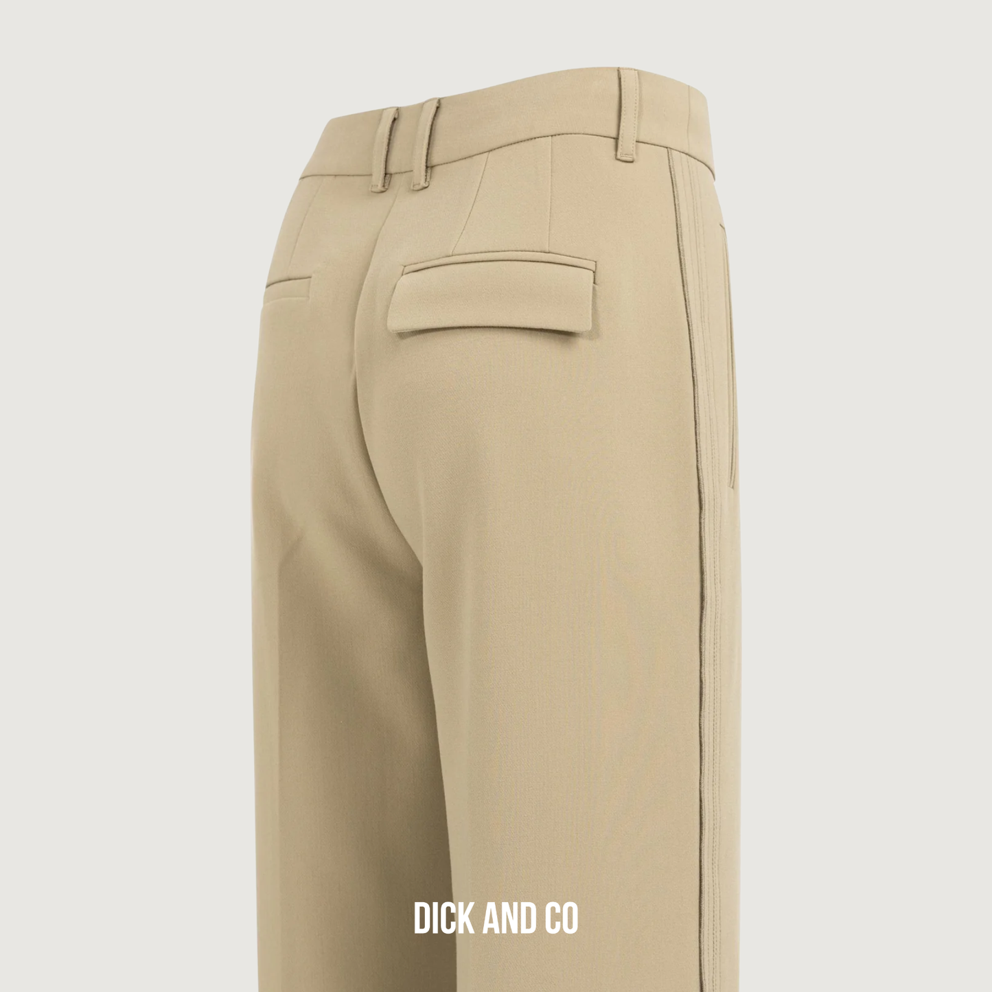 Geweven broek met wijde pijpen