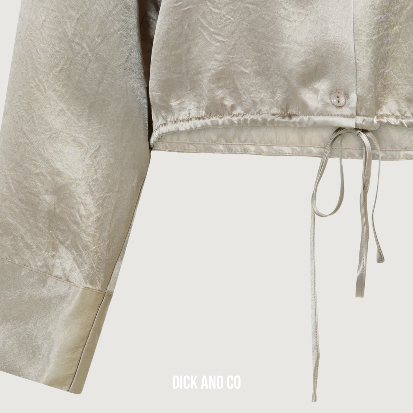 Satijnen blouse met trekkoordzoom