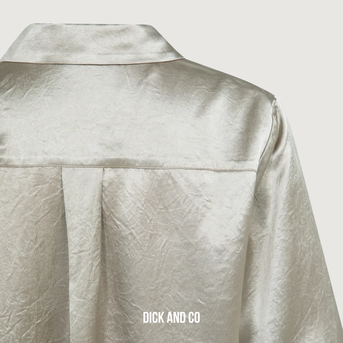 Satijnen blouse met trekkoordzoom