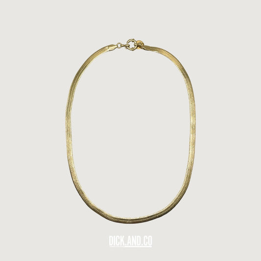 BONNIE STUDIOS Bonnie Snake Ketting in Goud, vrijstaand vooraanzicht