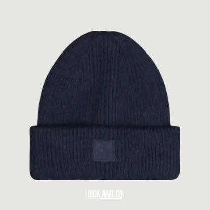BUTCHER OF BLUE Army Wool Hook Beanie in Alaska Blue (blauw), vrijstaand vooraanzicht