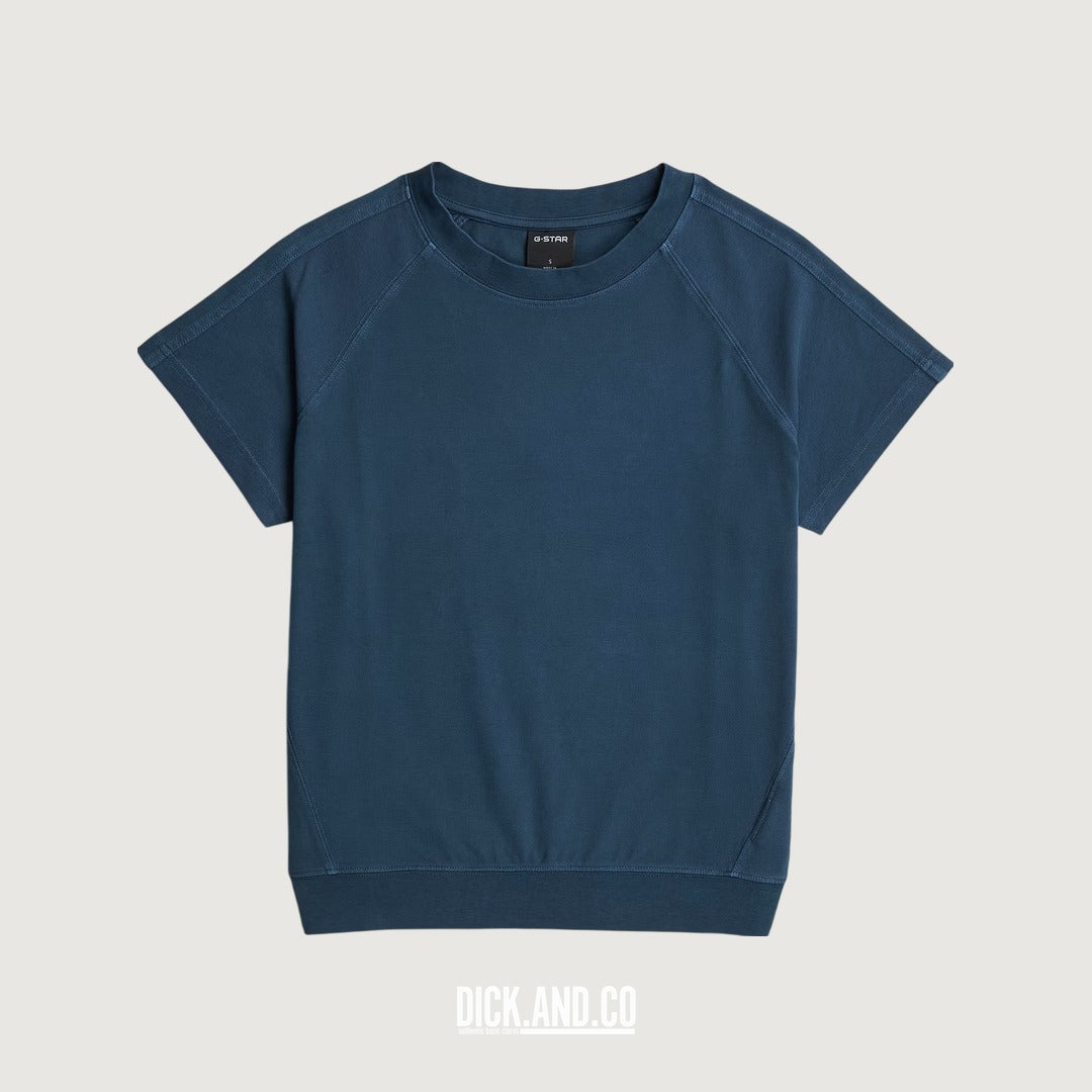 G-STAR Raglan t-shirt in Blauw, vrijstaand vooraanzicht