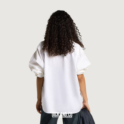 G-STAR Smoking shirt in Wit, gedragen door een model, achteraanzicht