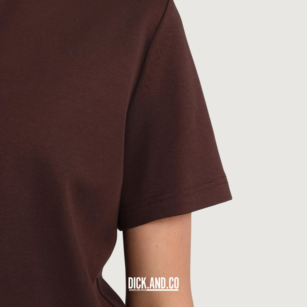 NUKUS Luna shirt in Bruin, detailopname