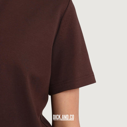 NUKUS Luna shirt in Bruin, detailopname