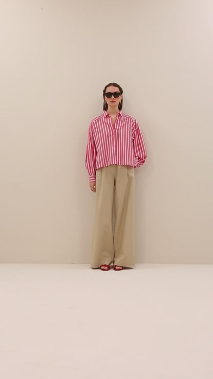 Sarah Short Stripe Blouse