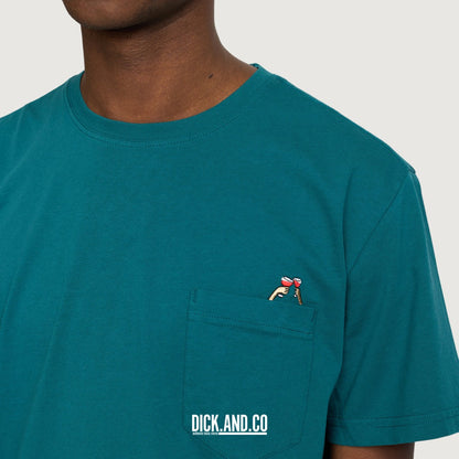 RVLT Printed t-shirt (CHE) in Zwart, detailopname