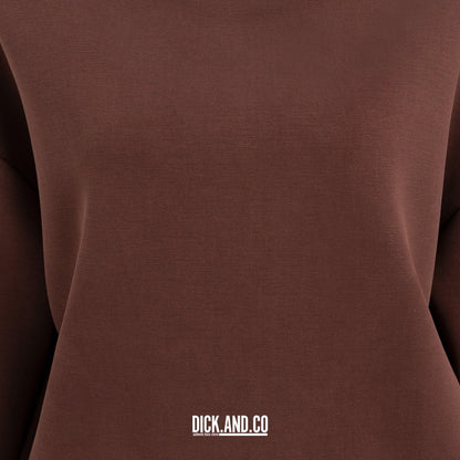 YAYA Sweater met gedrapeerde hoge hals in Rood, detailopname